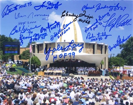 Canton 8x10 Photo Signed by 14 Pro Football Hall of Fame Inductees